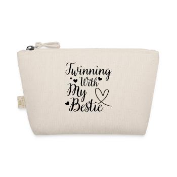 Funny Twins Day Friend Twinning With My Bestie - Organic Pouch - nature - Front