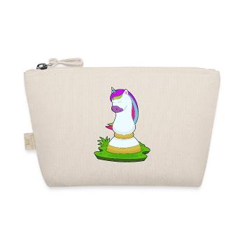 Einhorn Schachfigur Springer Schach - Bio-Täschchen - Natur - Vorne