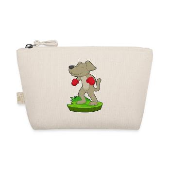 Hund Boxer Boxhandschuhe Boxen - Bio-Täschchen - Natur - Vorne