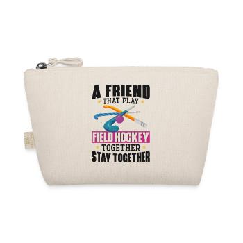 Field Hockey Friends Besties Buddy - Bio-Täschchen - Natur - Vorne