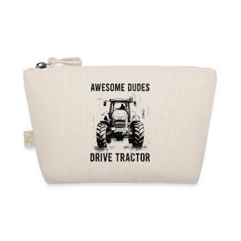 Great Guys Driving Tractor Farmer Farming - Organic Pouch - nature - Front
