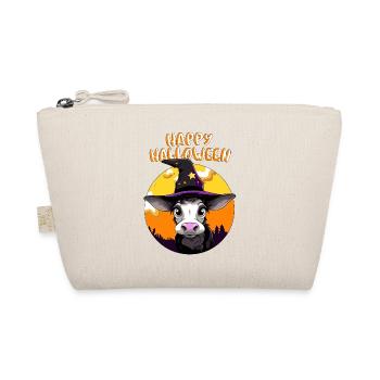 Halloween Cow Vegan Witch Hat Farmer Witch Star - Organic Pouch - nature - Front