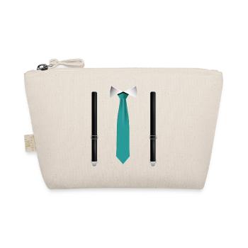 Funny Green Tie with Black Suspenders Perfect - Organic Pouch - nature - Front