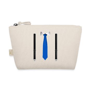 Funny Blue Tie with Black Suspenders Perfect - Organic Pouch - nature - Front