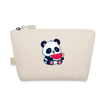 Un panda mignon mange de la pastèque - Trousse biologique - nature - Devant