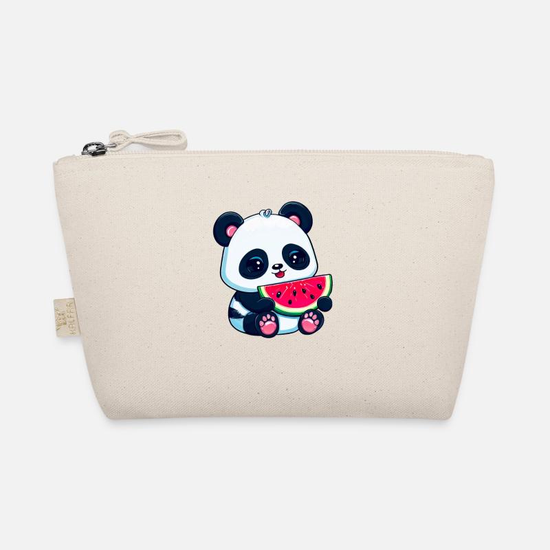 Un panda mignon mange de la pastèque Trousse biologique