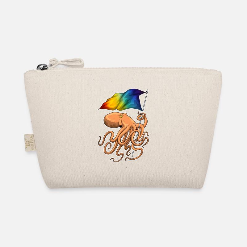 Krake Regenbogen Flagge Bio-Täschchen