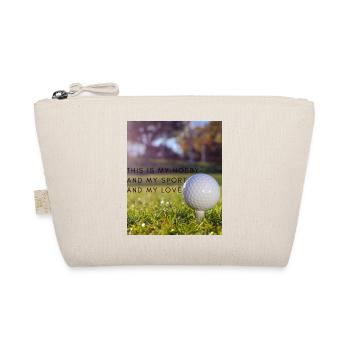 Liebe zum Golf - Bio-Täschchen - Natur - Vorne