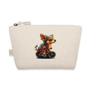 Chihuahua | Bike | Bicycle | Dog | Cycling | - Organic Pouch - nature - Front