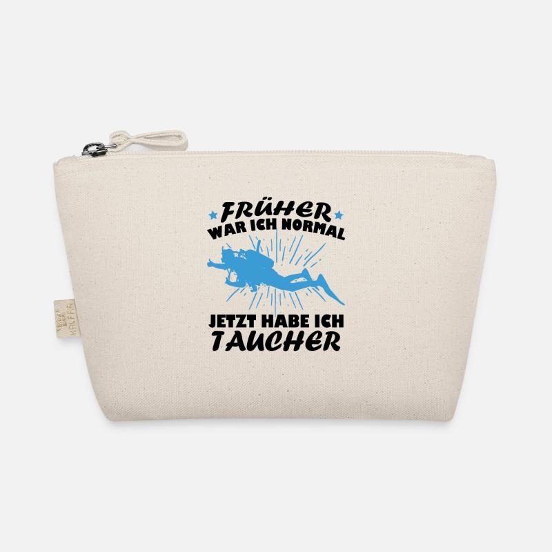 Früher war ich normal jetzt habe ich taucher - Bio-Täschchen - Natur