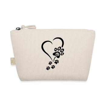 Halloween Dog Paw Heart Baby Dogs - Dog Paws Heart - Bio-Täschchen - Natur - Vorne