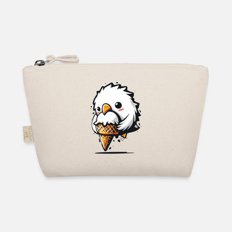 Une mouette mignonne vole un voleur de crème glacée Trousse biologique