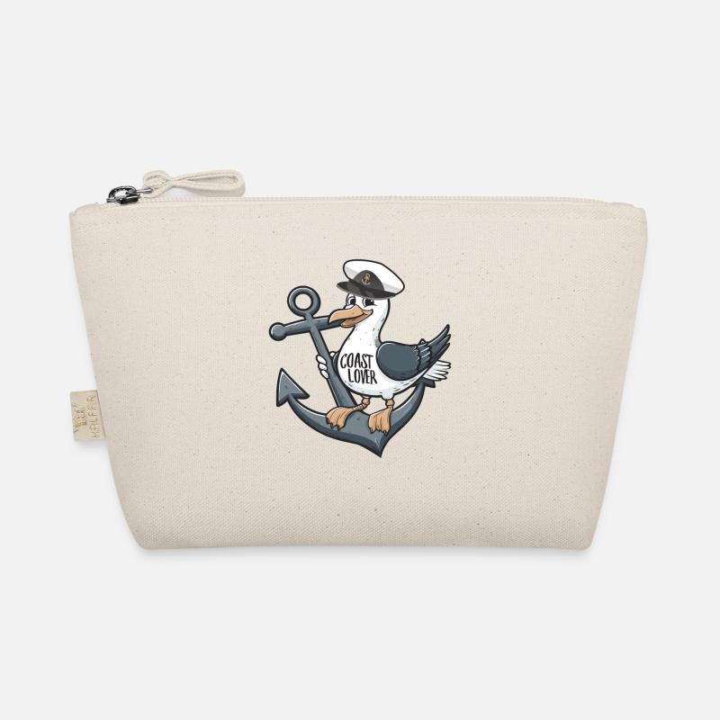 Coast Lover Seagull Möwe Anker Sailor Anchor - Bio-Täschchen - Natur