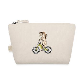Pferde Geschenk Kinder Reiten Pferd - Bio-Täschchen - Natur - Vorne