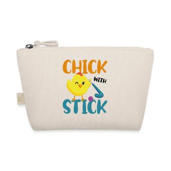 Field Hockey Chicken Chick With - Organic Pouch - nature - Front