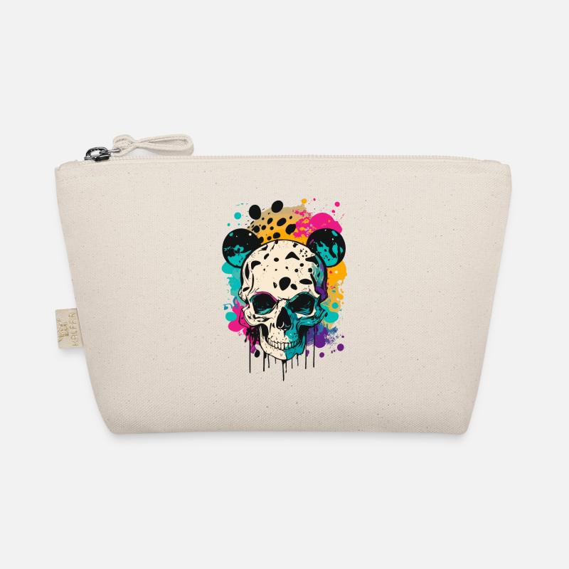 Skull with Mouse Ears Skull Organic Pouch