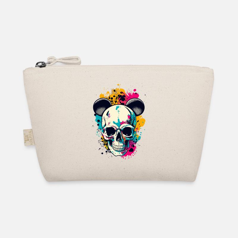 Skull with Mouse Ears Skull Organic Pouch