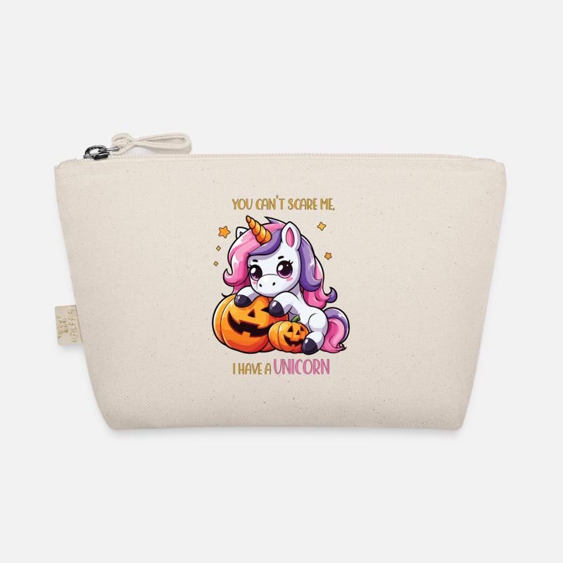 Halloween-Einhorn, ich habe ein Einhorn - Bio-Täschchen - Natur