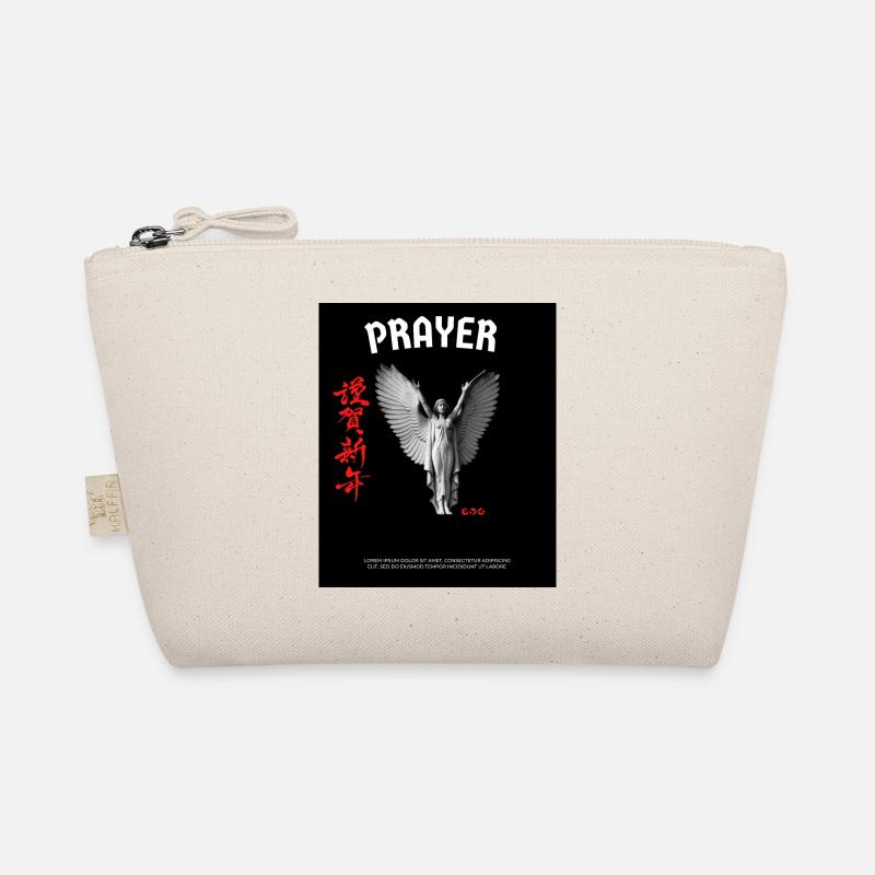 PRAYER Designer T-shirt - Bio-Täschchen - Natur