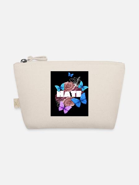 Hate Designer T-shirt - Bio-Täschchen - Natur