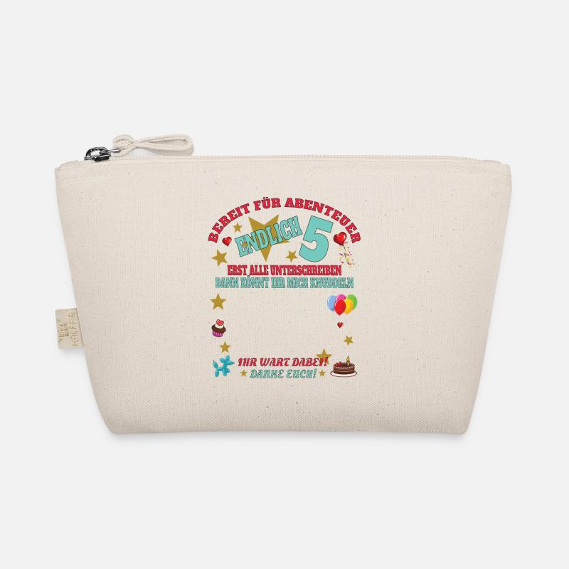 5. Geburtstag Mädchen & Junge Gästebuch Bio-Täschchen