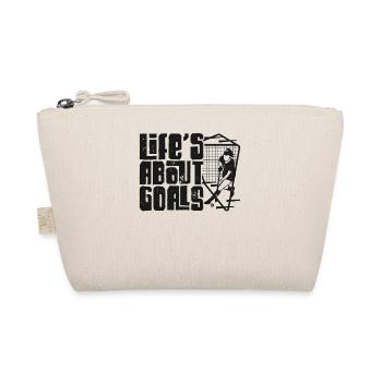 Field Hockey Life's About Goals - Organic Pouch - nature - Front