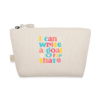 I can set a goal for the fun 100-day school - Organic Pouch - nature - Front