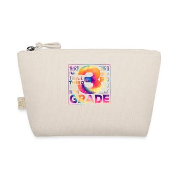 Tie Dye 3rd Grade Third Typography Team Students - Organic Pouch - nature - Front