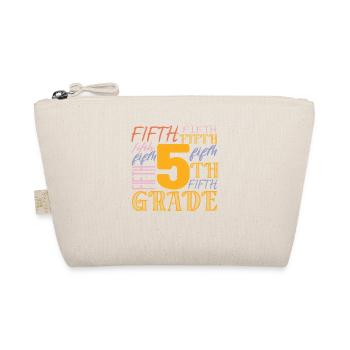 5th Grade Fifth Typography Team Teacher 100th - Organic Pouch - nature - Front