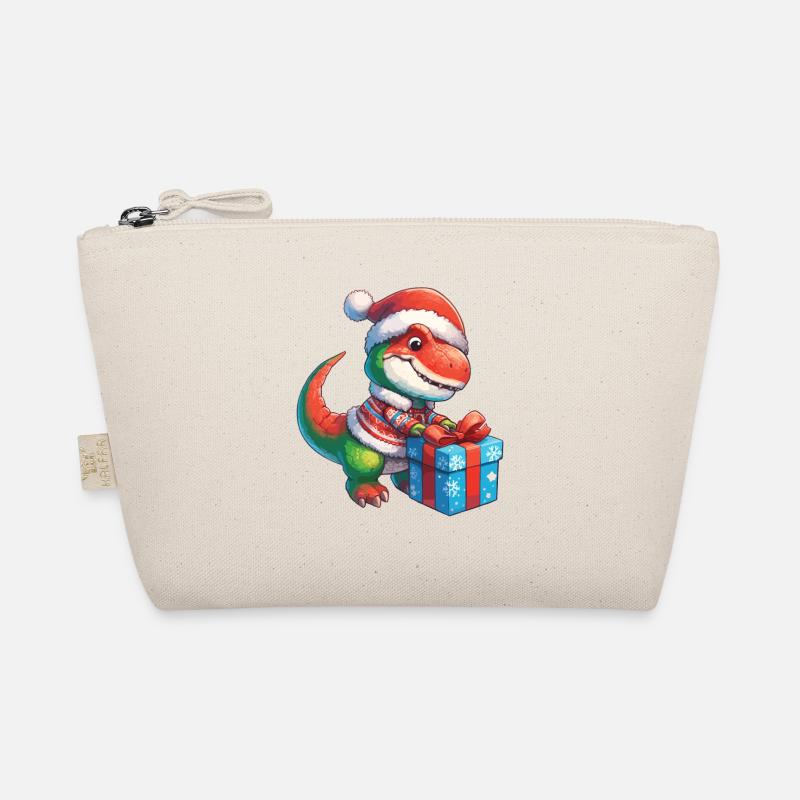 T-Rex Dino Kind Geschenk auspacken Bio-Täschchen