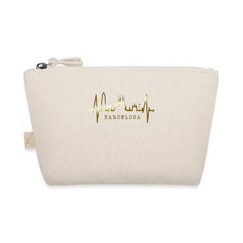 Barcelona Skyline Spain Heartbeat Fan Barcelona - Organic Pouch - nature - Front