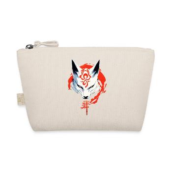 Kumiho Samurai Fox Mask Kitsune Japan Anime - Organic Pouch - nature - Front