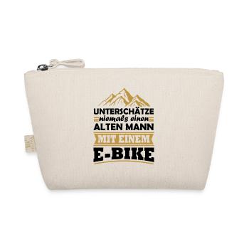 Unterschätze niemals einen alten Mann mit E-Bike - Bio-Täschchen - Natur - Vorne