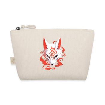 Anime Fox Mask Kitsune Kumiho Samurai Japan - Organic Pouch - nature - Front