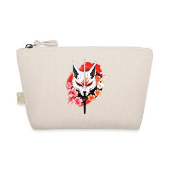 Kitsune Fox Mask Kumiho Samurai Japan Anime - Organic Pouch - nature - Front