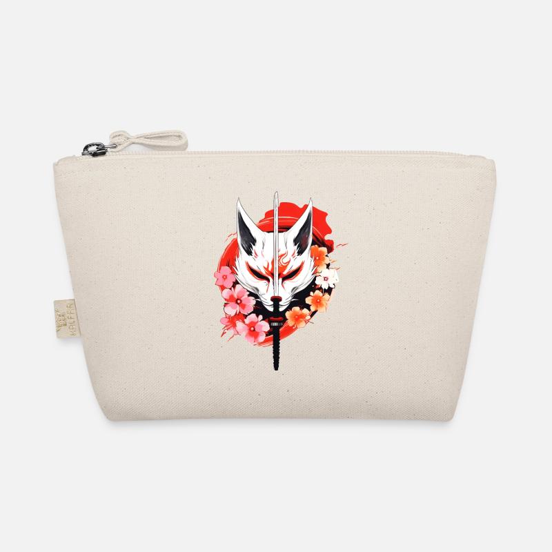 Kitsune Fox Mask Kumiho Samurai Japan Anime Organic Pouch
