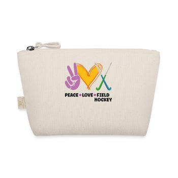 Field Hockey Peace Love Field - Bio-Täschchen - Natur - Vorne