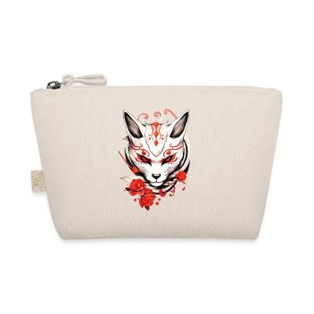 Kumiho Fox Mask Japan Kitsune Samurai Anime - Organic Pouch - nature - Front