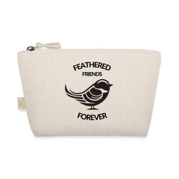 "amis à plumes pour toujours" slogan marron - Trousse biologique - nature - Devant