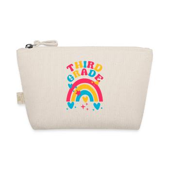 Third Grade 3rd Rainbow Teacher Student 100 Day - Organic Pouch - nature - Front