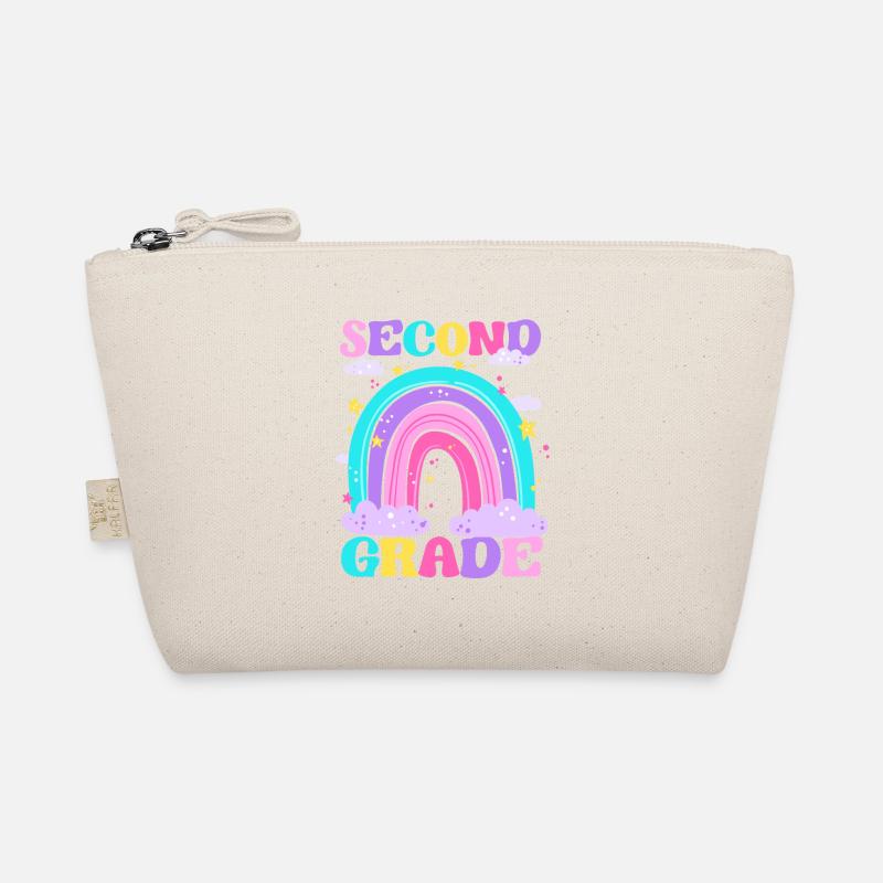 Second Grade 2nd Rainbow Teacher Student 100th Organic Pouch