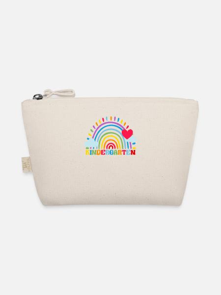 Kindergarten Regenbogen Mädchen Jungen Lehrer Team - Bio-Täschchen - Natur