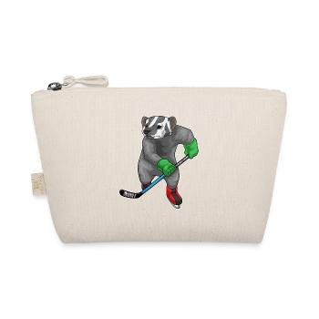 Dachs Eishockey Eishockeyschläger - Bio-Täschchen - Natur - Vorne