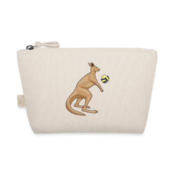 Kangaroo Volleyball Player Volleyball - Organic Pouch - nature - Front
