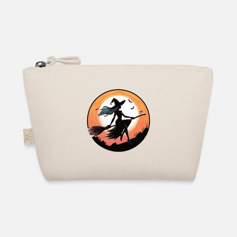Witch on a broom Organic Pouch