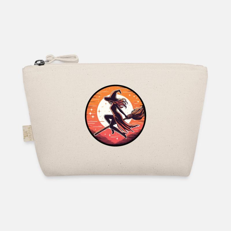 Witch on a broom Organic Pouch