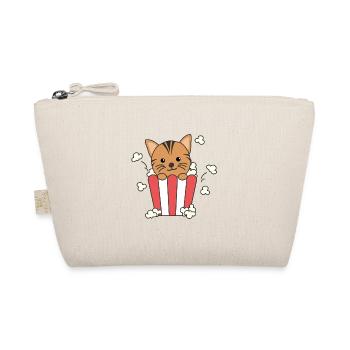 Cat Popcorn Time Funny Animals in Fast Food - Organic Pouch - nature - Front