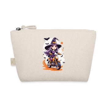 Anime Style Motocross Witch Halloween Biker - Organic Pouch - nature - Front