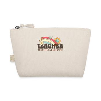 Teach Love Inspire - Back To School For Teachers - Organic Pouch - nature - Front