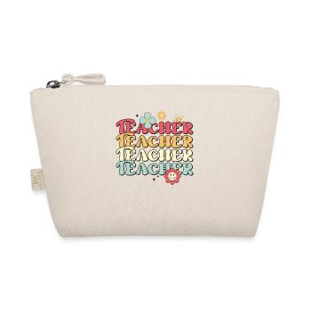 Teacher Retro Design - Back To School For Teachers - Organic Pouch - nature - Front